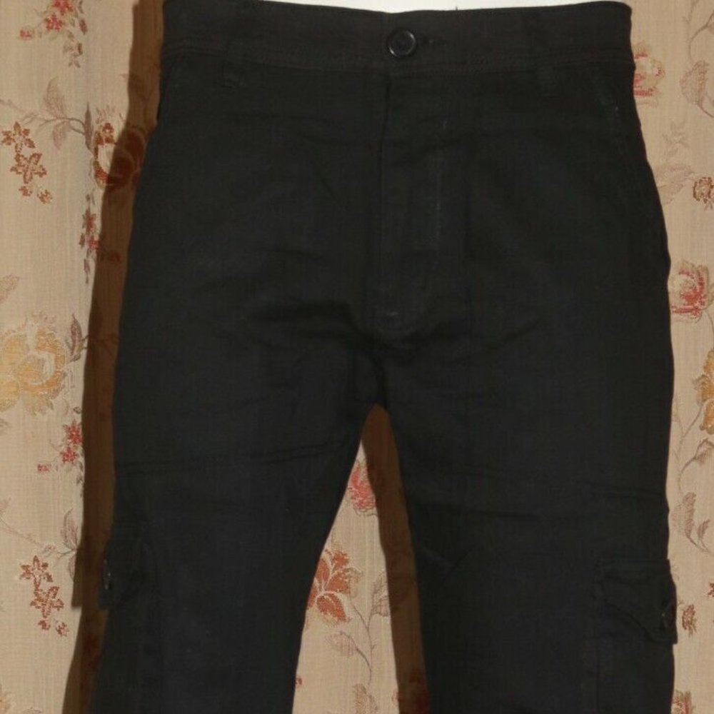 Mens Work Trousers Cargo Combat Workwear Black Sizes 30" - 40"
